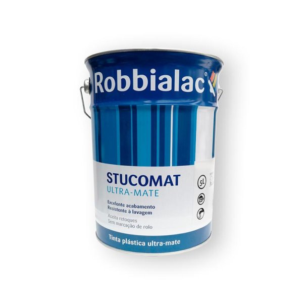 Tinta Stucomat int/ext 5 lt br Robbialac FP 