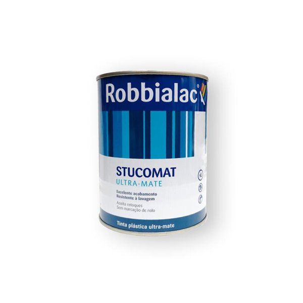 Tinta Stucomat int/ext 1l branco Robbialac FP 