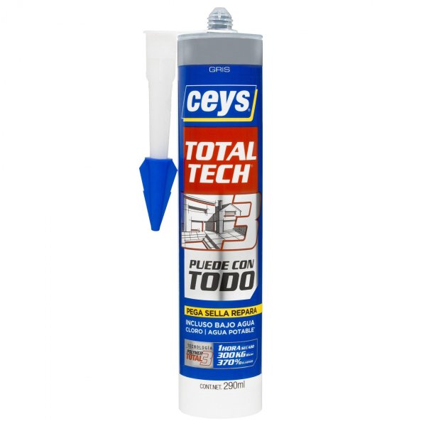 Cola e veda total tech cinzento 290ml Ceys 