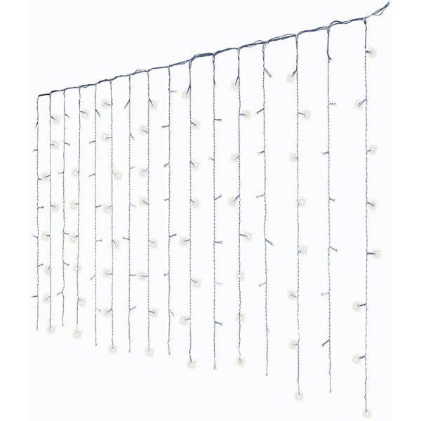 Cortina multifuncoes 240leds ext. branco frio 225x150cm Elektro 