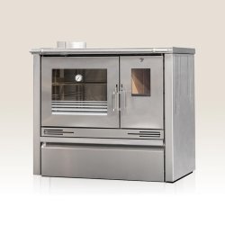 Fogao a lenha ME16 Inox c/ serpentina Metlor 