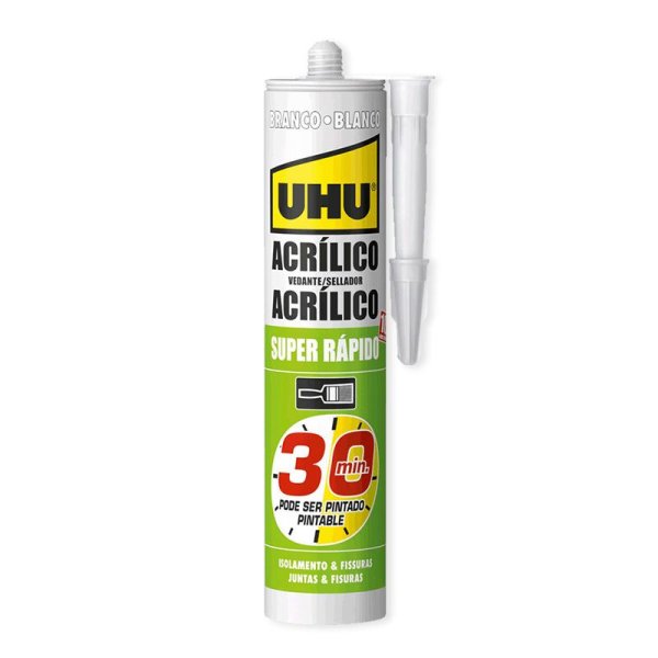 UHU Isolamento e Fissuras Acrilico branco rapido 30min 280ml UHU 