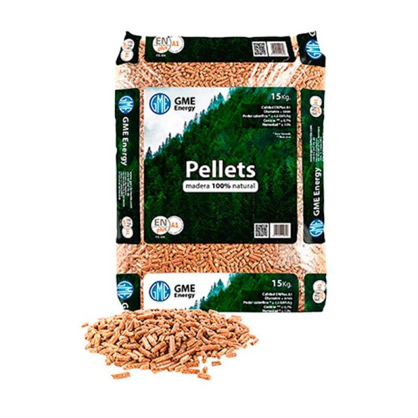 Pellets 100% madeira natural 15kg David Calaveiras 