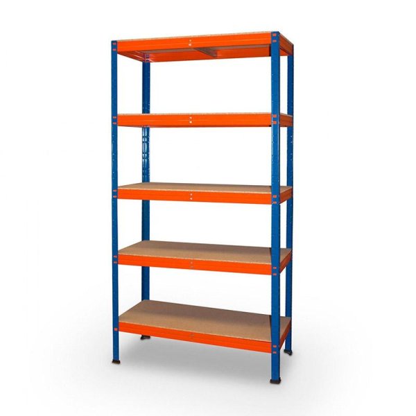 Estante metalica azul/laranja 5P 177x90x45cm Litan 