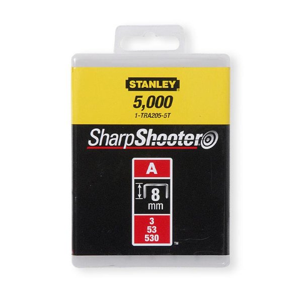 Agrafos 8mm Stanley 1-TRA205-5T (caixa 5.000 uni) Stanley 