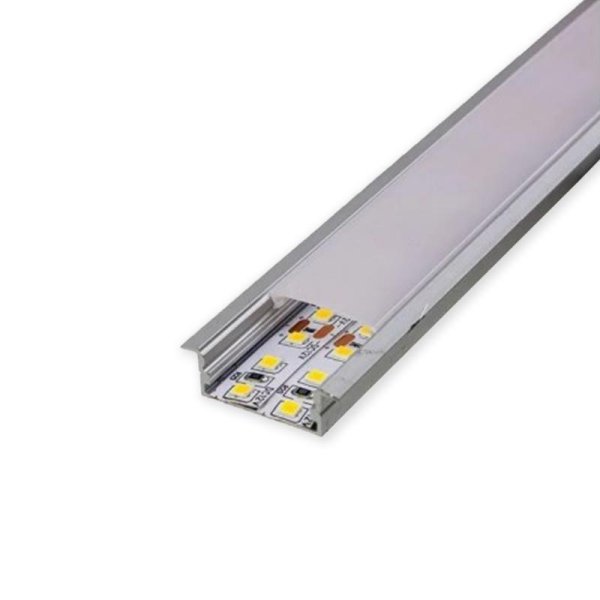 Calha de aluminio de encastrar 2mt Soluções led 