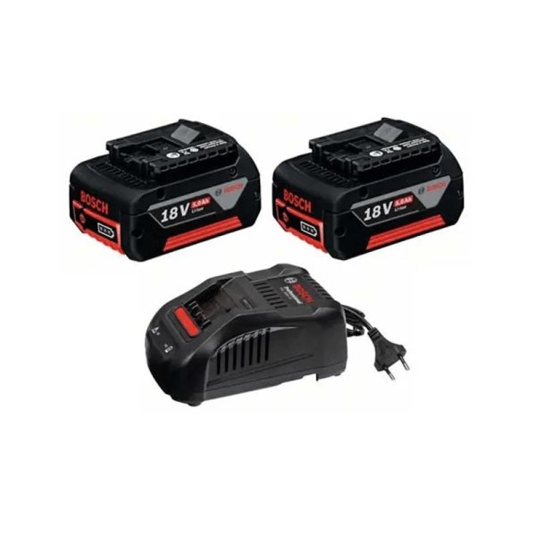 Power Set 18V 5,0 AH 2 baterias + carregador GAL 1880CV Bosch 