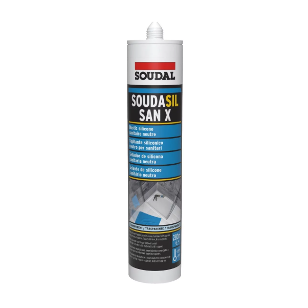 Silicone WC neutro Soudasil SanX transparente 280ml Soudal 