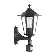 Aplique ascendente c/ sensor LATERNA preto 22469