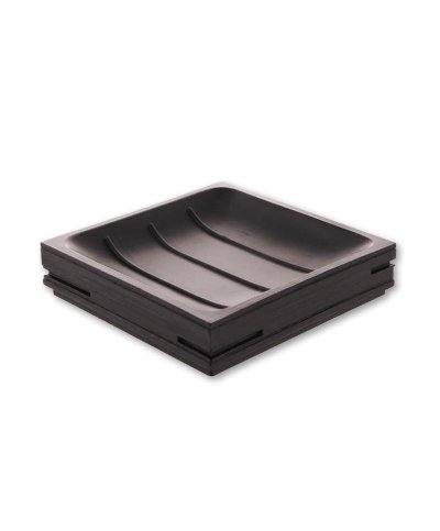 Saboneteira Gedy Quadrotto Preto QU11