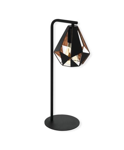Candeeiro de mesa aco escuro carlton1 1XE27 60W