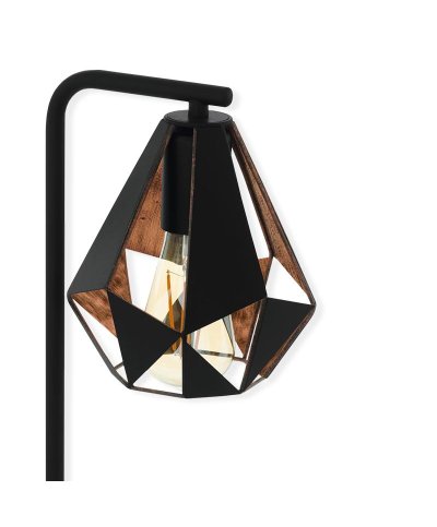 Candeeiro de mesa aco escuro carlton1 1XE27 60W