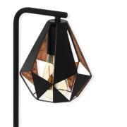 Candeeiro de mesa aco escuro carlton1 1XE27 60W