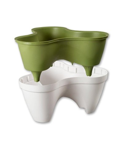 Vaso Triplo para Horta Vertical Ivy Branco | Casa Alves
