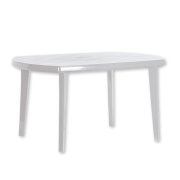 Mesa elise em polipropileno branca 137X90X74cm