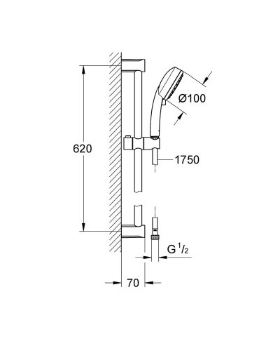 Conjunto de duche 2 jatos Cosmopolitan 27578002