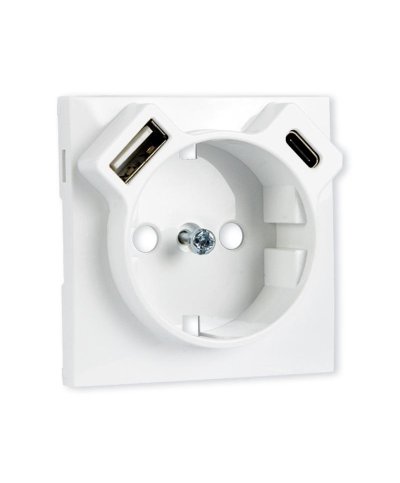 Centro tomada schuko efapel c/ USB br