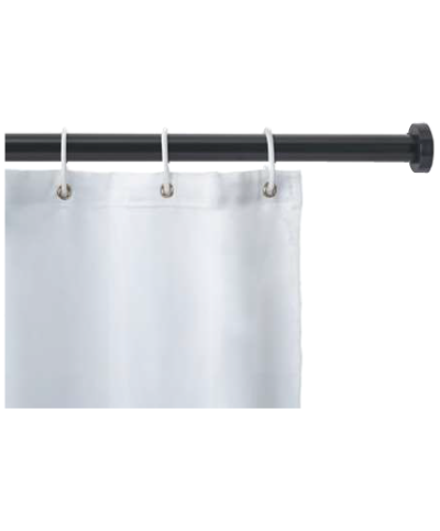 Varao wc telescopico preto 70-115cm
