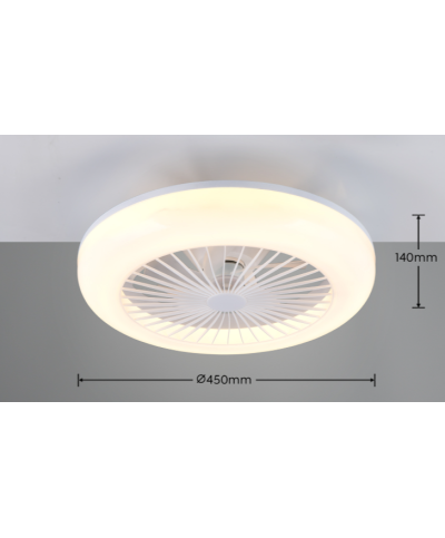 Ventoinha teto Mora 15w 1800lm 2700-6000k