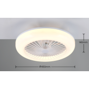 Ventoinha teto Mora 15w 1800lm 2700-6000k