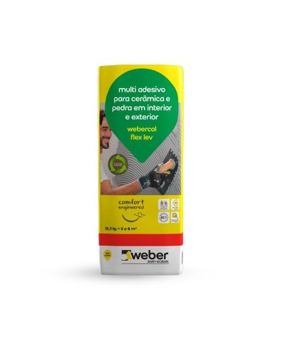 Weber.col flex lev cinza 12.50 kg