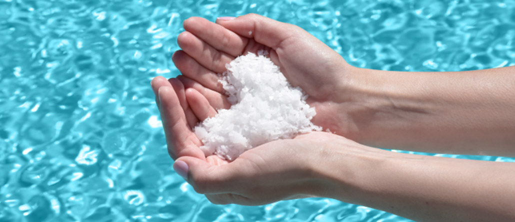 Tratamento da agua de piscina com sal